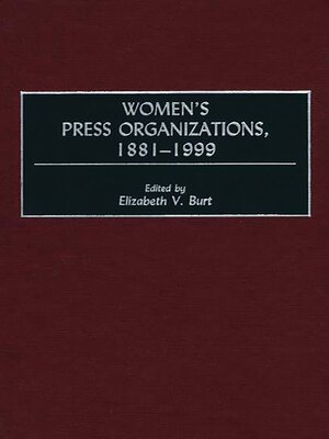 cover image of Women's Press Organizations, 1881-1999